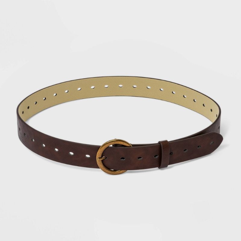 Photo 1 of Women's Plus Size Center Bar Belt - Ava & Viv™ Brown 1X
