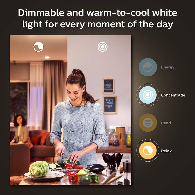 Photo 5 of Philips Hue Smart 40W B39 Candle-Shaped LED Bulb - White and Color Ambiance Color-Changing Light - 1 Pack - 450LM - E12 - Control with Hue App - Works with Alexa, Google Assistant and Apple Homekit
