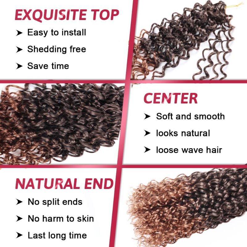 Photo 3 of GoGo Curl Crochet hair 12Inch 7Packs Curly Crochet Hair Water Wave Crotchet Braiding Hair for Black Women 
