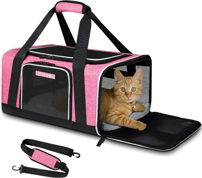 Photo 1 of Petskd Pet Carrier 17x13x9.5 Southwest Airline Approved, Pet Travel Carrier Bag for Small Cats and Dogs, Soft Dog Carrier for 1-15 LBS Pets,Dog Cat Carrier