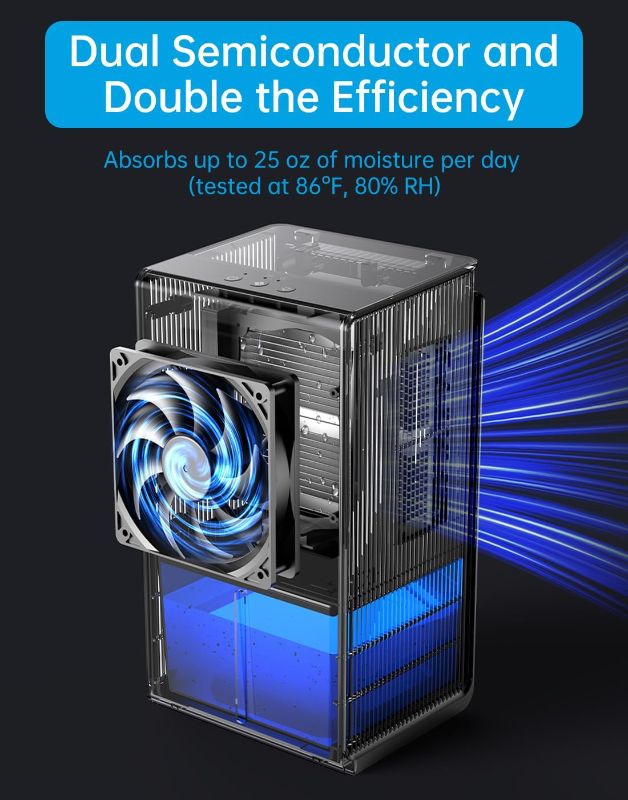 Photo 1 of Dehumidifier, 52OZ Small Dehumidifier for Bedroom Bathroom RV with Auto Shut Off (320sq ft), Portable Quiet Dehumidifiers for Room Home Closet Laundry Room
