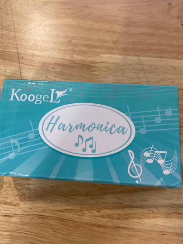 Photo 2 of Koogel 2PCS Kids Harmonica, 10 Hole Wooden Beginner Harmonica Mouth Organ Harmonica Toy Musical Instruments for Kids Adults Birthday Gifts
