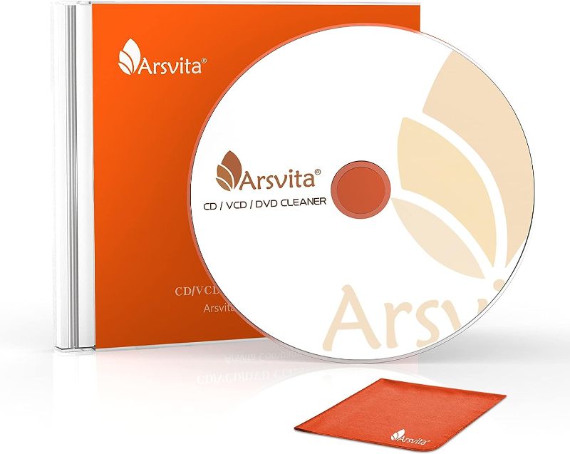 Photo 1 of Arsvita CD Laser Lens Cleaner Disc Cleaning Set for CD/VCD/DVD Player, Safe and Effective
