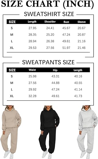Photo 2 of XL AUTOMET Womens 2 Piece Outfits Lounge Hoodie Sweatsuit Sets Oversized Sweatshirt Baggy Fall Fashion Sweatpants with Pockets
