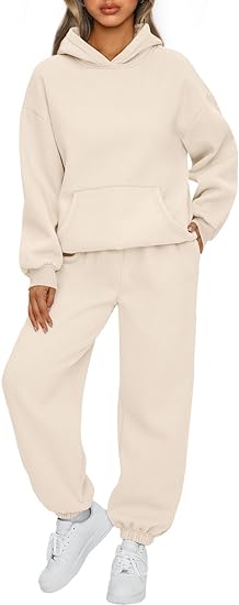 Photo 1 of XL AUTOMET Womens 2 Piece Outfits Lounge Hoodie Sweatsuit Sets Oversized Sweatshirt Baggy Fall Fashion Sweatpants with Pockets

