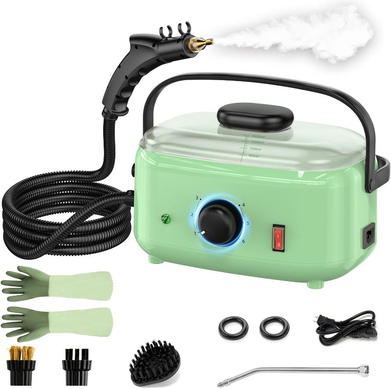 Photo 1 of Handheld Steam Cleaner,2500W Steam Cleaner, High Pressure Steamer for Cleaning, Steam Cleaner for Home, Steamer for Furniture,Steam Cleaner for Upholstery, Car, Kitchen, Carpets,Grout and Tile
