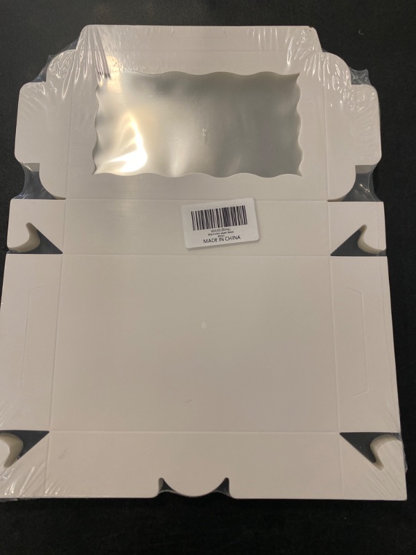 Photo 3 of 50Pack White Paper Cupcake Boxes with Pvc Window and Two Treat Holder, Pastry and Cookie Box,Cupcake Containers Bakery Cake Box,Auto-Popup Cupcake Carriers Bakery Cake Box(6.3x3.5x3inch)
