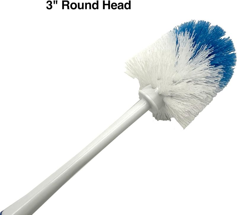 Photo 3 of Rocky Mountain Goods Heavy Duty Round Toilet Brush - Sturdy Handle for Thorough Cleaning - All Plastic Construction Won't Rust
