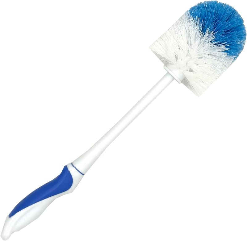 Photo 1 of Rocky Mountain Goods Heavy Duty Round Toilet Brush - Sturdy Handle for Thorough Cleaning - All Plastic Construction Won't Rust
