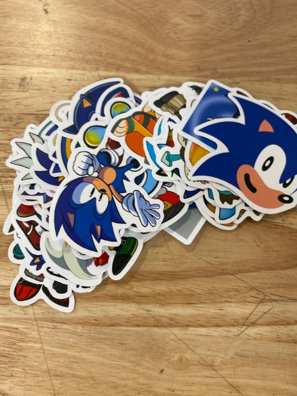 Photo 2 of 50pcs Sonic The Hedgehog Stickers Lovely Boy and Girl Stickers Laptop Water Bottle Luggage Snowboard Bicycle Skateboard Decal for Kids Teens Waterproof Stickers
