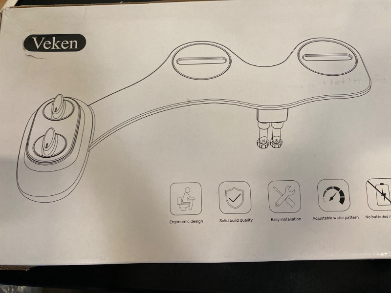 Photo 2 of BD158 Non-Electric Bidet Attachment Adjustable Water Pressure and Self Cleaning Nozzle
