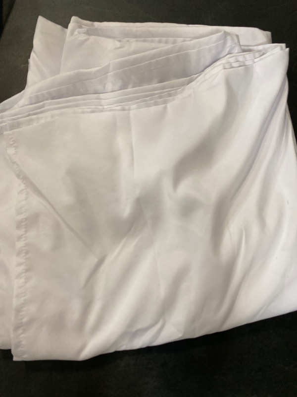 Photo 2 of Amazon Basics Cotton Jersey 4-Piece Bed Sheet Set, Full, White, Solid
