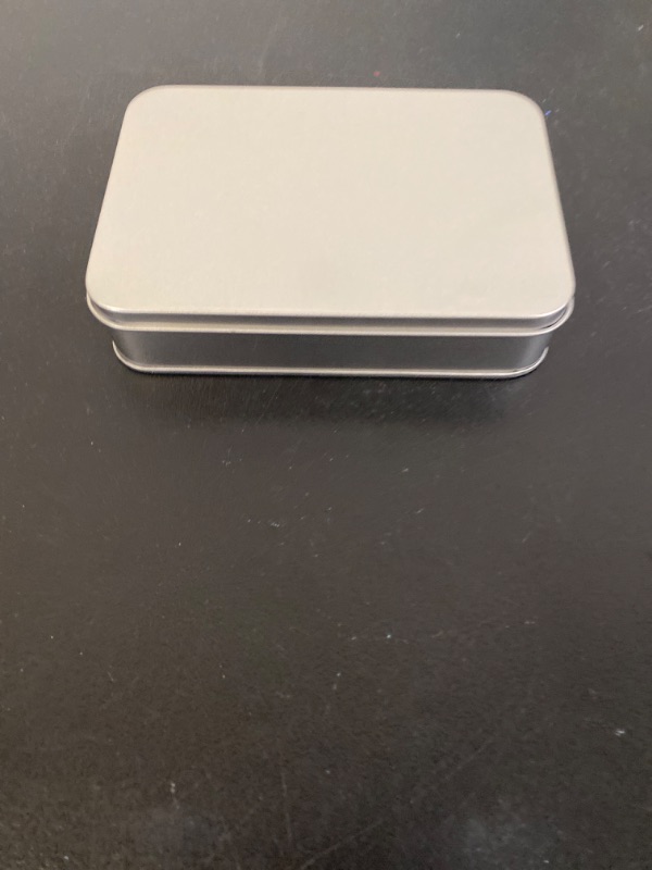 Photo 1 of uxcell Metal Tin Box, 8.66" x 6.3" x 2.72" Rectangular Empty Tinplate Storage Containers with Lids, Silver Tone
