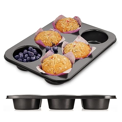 Photo 1 of Wrenbury Jumbo Muffin Pan for Baking XL - Extra Large Muffin Pan Jumbo Non-Stick 3.75" Cup - Big Giant Muffin Pan - Cupcake Mold - Dishwasher Safe
