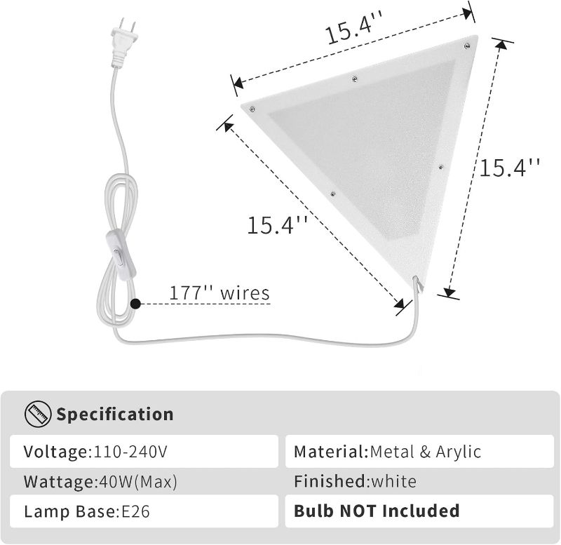 Photo 4 of Triangular Light bulb fixture 