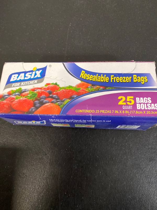 Photo 1 of Resealable Freezer Bag 