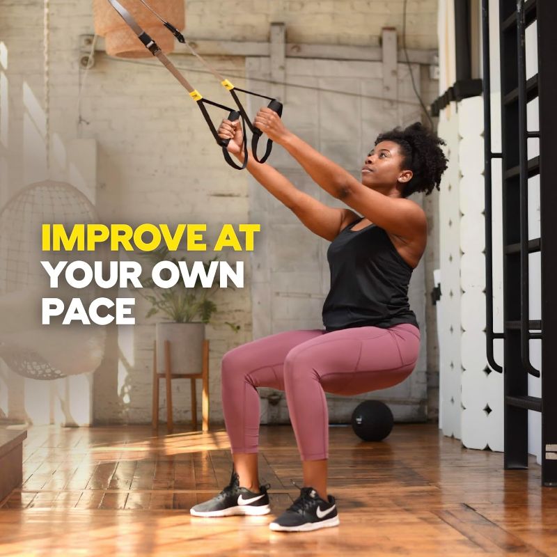 Photo 2 of TRX GO Suspension Trainer System, Full-Body Workout for All Levels & Goals, Lightweight & Portable, Fast, Fun & Effective Workouts, Home Gym Equipment or for Outdoor Workouts , Grey
