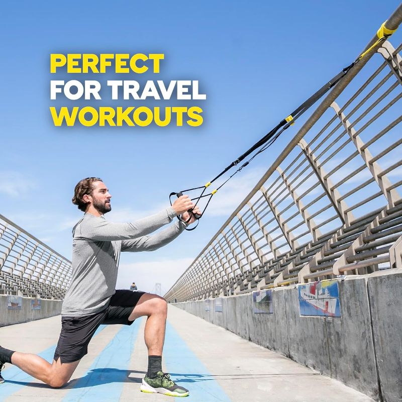 Photo 3 of TRX GO Suspension Trainer System, Full-Body Workout for All Levels & Goals, Lightweight & Portable, Fast, Fun & Effective Workouts, Home Gym Equipment or for Outdoor Workouts , Grey
