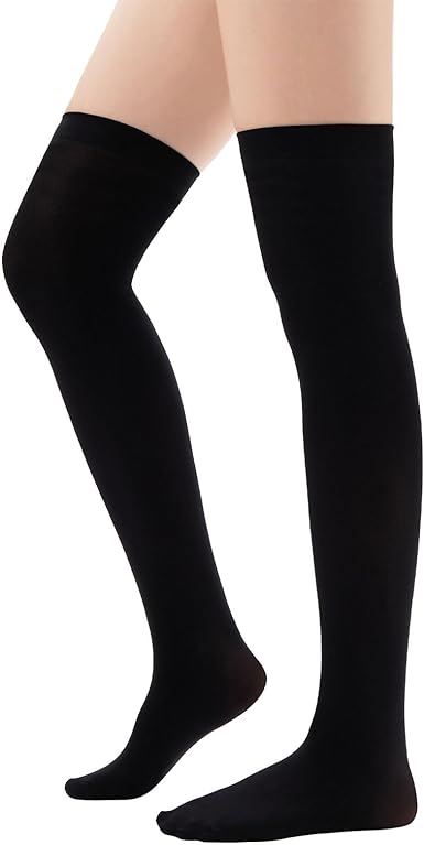 Photo 1 of Black Knee High Socks One Size fenglaoda