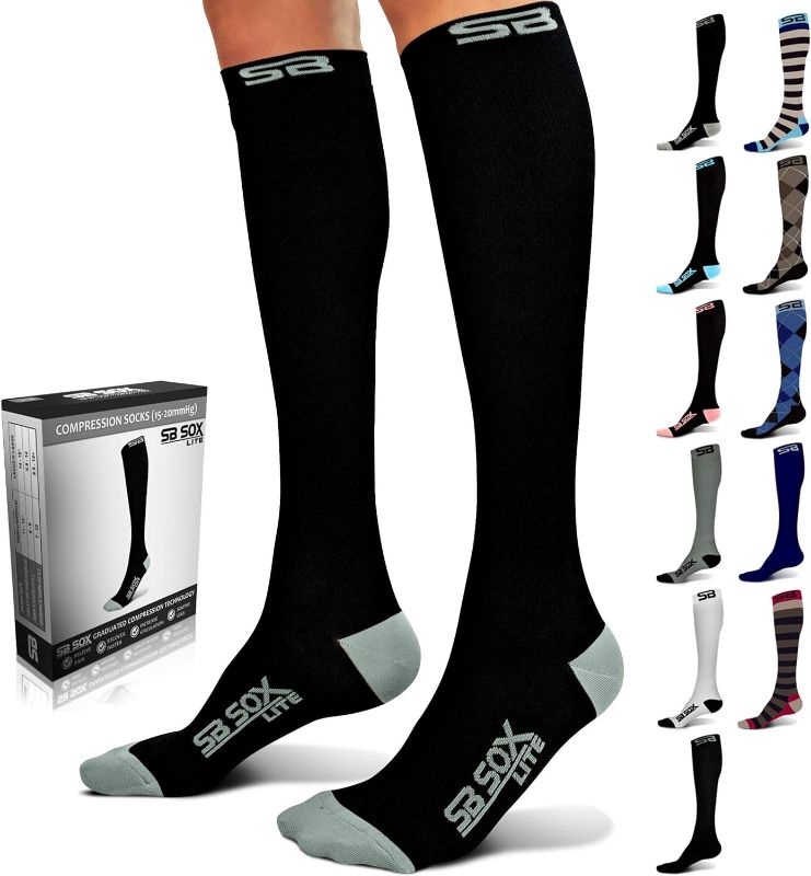 Photo 1 of SB SOX Lite Compression Socks (15-20mmHg) for Men & Women – Best Socks for All Day Wear!
