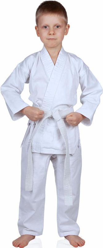 Photo 1 of Size 000 MACS Karate gi Martial Arts Elastic Drawstring Karate Uniform For Kids & Adult Lightweight Student Gi with Free Belt
