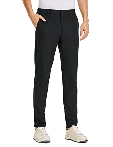 Photo 1 of 36W X 34L - CRZ YOGA Men's All Day Comfy Golf Pants - 30"/32"/34" Quick Dry Lightweight Work Casual Trousers with Pockets Black 
