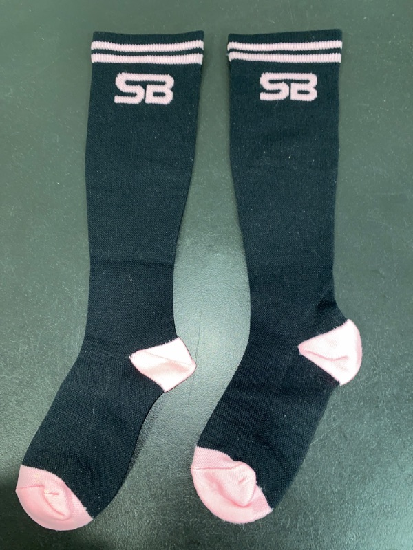 Photo 1 of S Pink And Black Sports Knee Socks 