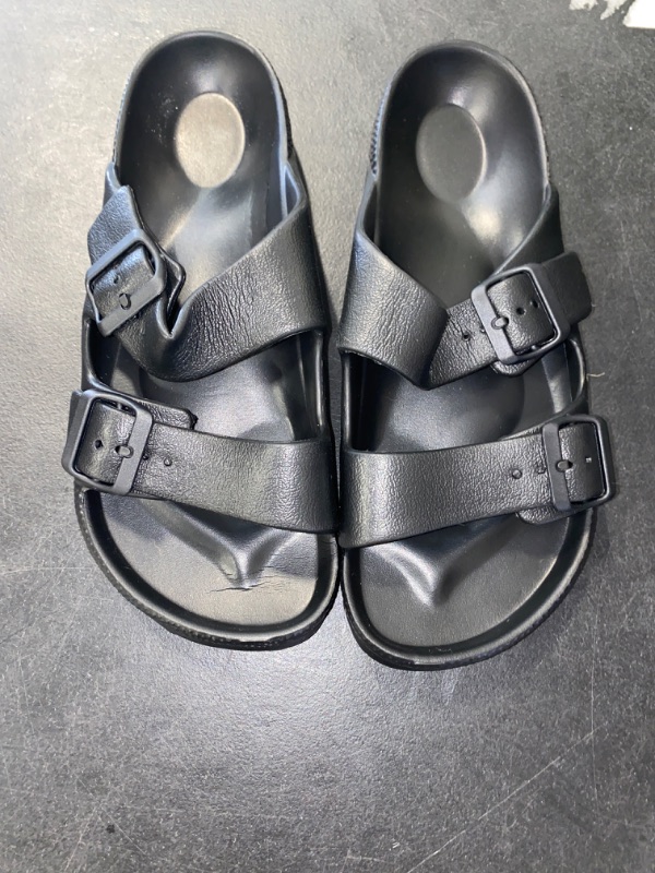 Photo 2 of Size 10 Womens Sandals Adjustable Double Buckle Waterproof Beach Slide Comfortable Arch Support EVA Flat Shoes
