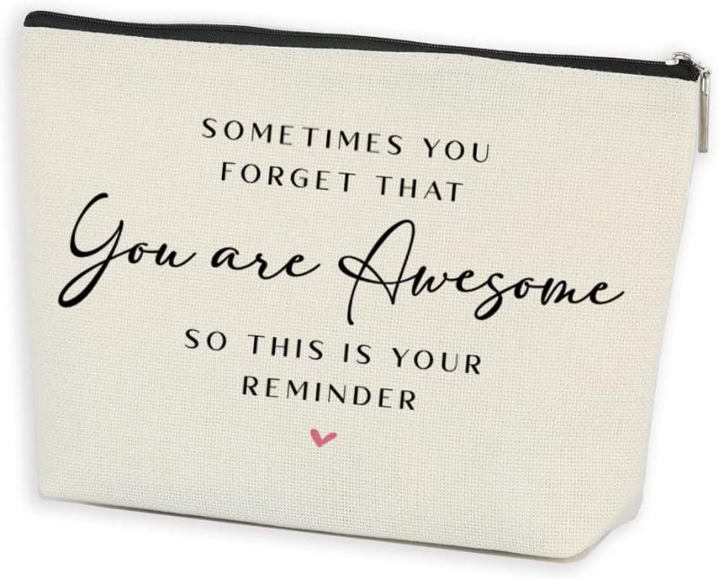 Photo 1 of Birthday Gifts for Women Thank You Gifts for Women Inspirational Encouragement Friend Gifts for Women, Friends, BFF, Mom, Coworkers Christmas Gifts for Mom, Wife, Sisters - You Are Awesome Makeup Bag

