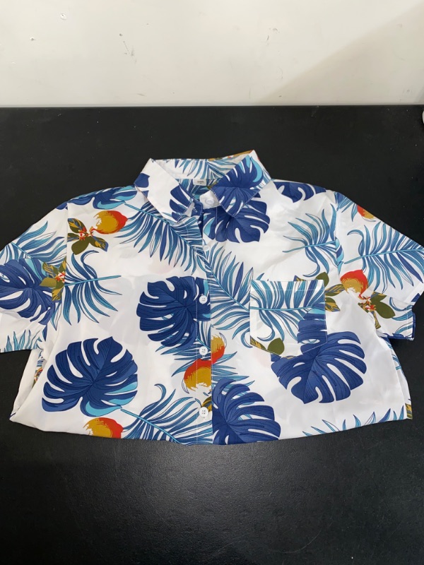 Photo 2 of S Unisex Hawaiian Button Down Short Sleeve Shirts Summer Beach 3D Printed Casual Shirts for Holiday
