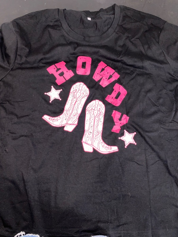 Photo 1 of XL Howdy Groovy Western Cowgirl Boots Women Girls T-Shirt
