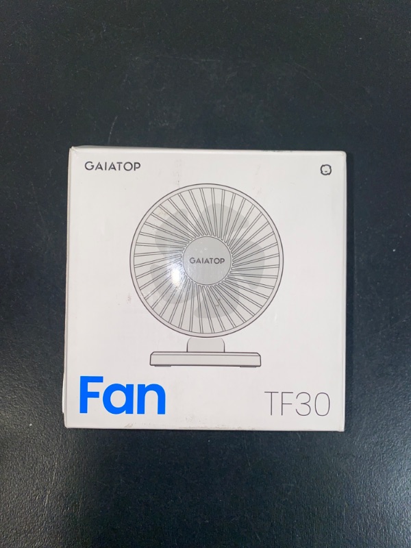 Photo 2 of Gaiatop Small Desk Fan, Portable 3 Speeds Wind Desktop Table Cooling Fan in Single Button, Adjustment Mini Personal Fan for Home Desktop (White)
