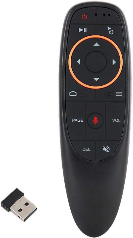 Photo 1 of BL Air Mouse Remote Control, Voice Remote 2.4G RF Wireless Remote Control with 6-Axis Gyroscope IR Learning, USB Air Mouse Remote for PC Smart TV Android TV Box HTPC Laptop Projector Android Windows
