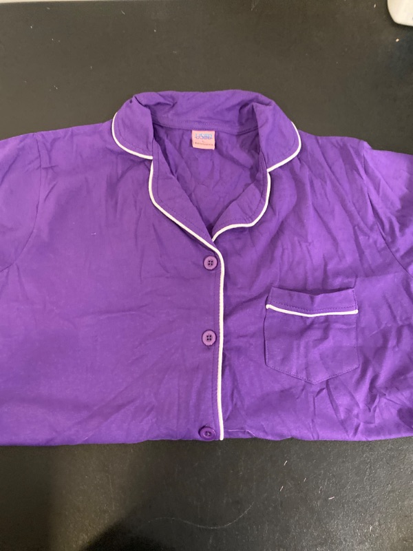 Photo 1 of Dark Purple L Button Up Sleep Shirt 