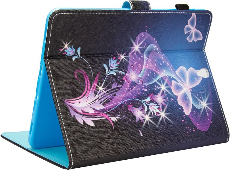 Photo 4 of Galaxy Tab S3 9.7 case, Dteck PU Leather Protective Case with Auto Wake/Sleep Feature Smart Shell Stand Folio Wallet Cover for Galaxy Tab S3 Tablet 9.7 Inch SM-T820 T825 T827,Purple Butterfly