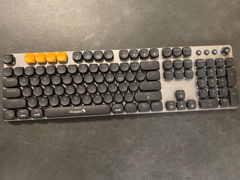 Photo 2 of ProtoArc Bluetooth Mechanical Keyboard for Office, MECH K300 Wireless Tactile Quiet Comfortable Keyboard with Backlit Keys, 2.4G/USB-C/Bluetooth, Rechargeable, Programmable for Mac/Windows/Android

