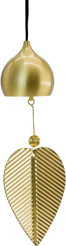 Photo 1 of MrMrKura Gold Leaf Hanging Bell Decorative Bell for Good Luck, Hanging Wind Chime Ornament Window Home Decor Chinese Feng Shui Bell (Teardrop Shape)

