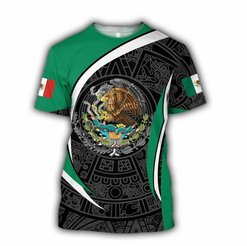 Photo 1 of M Mexico Spirit Aztec t Shirt 3d All Over Printed Proud Mexican Shirt Unisex s 5xl
