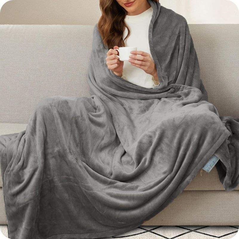Photo 1 of Fleece Gray Blanket 