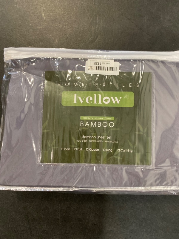 Photo 2 of Ivellow Deep Pocket Queen Sheets, Rayon Derived from Bamboo, Extra Deep Pocket up to 18"-24", Hotel Luxury Cooling Sheets for Queen Size Bed, Silky Soft, Smooth, Breathable Bed Sheets Grey
