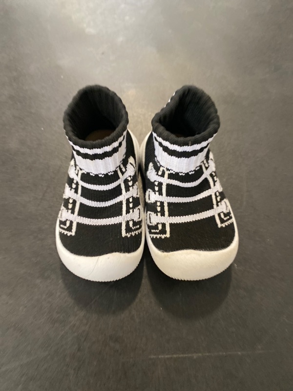 Photo 2 of 6-12M Toddler First Walk Sock Shoes - Sneakers Black