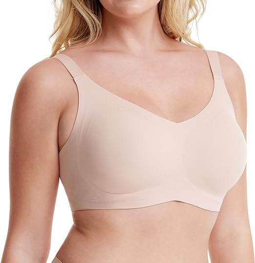 Photo 1 of L COMFELIE Wireless Bra for Women Seamless Support Bralette, Comfort Lightly Lined Born for Her Ultra-Fit T-Shirt Bra 