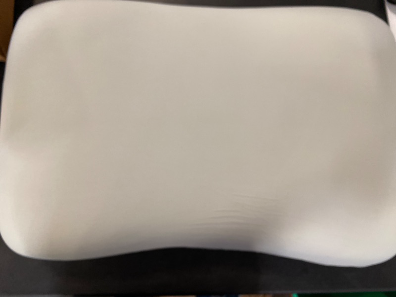 Photo 2 of Cushion Lab Deep Sleep Pillow, Patented Ergonomic Contour Design for Side & Back Sleepers, Orthopedic Cervical Shape Gently Cradles Head & Provides Neck Support & Shoulder Pain Relief - Calm Grey
