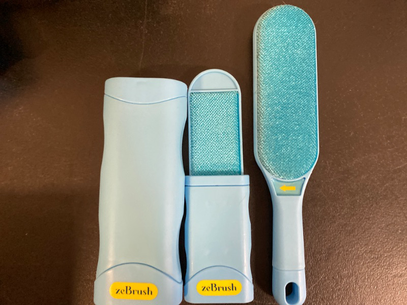 Photo 1 of Pet Hair Remover Brush, Hair Remover for Cat, No Refill, No Waste, Double-Sided Handheld Fur Brush Remover, Best Hair Remover for Dog and Cat, Easy to Clean Hair, Sky Blue
