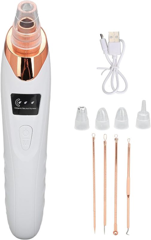 Photo 1 of Vacuum Cleaner Blackhead Remover 3-Stage LED Display Rechargeable Facial Pore Cleaner Machine Intelligent Facial Massage and Beauty Instrument for Pores
