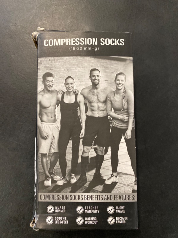 Photo 2 of L-XL FuelMeFoot 3 Pack Copper Compression Socks - Compression Socks Women & Men Circulation - Best for Medical,Running,Athletic
