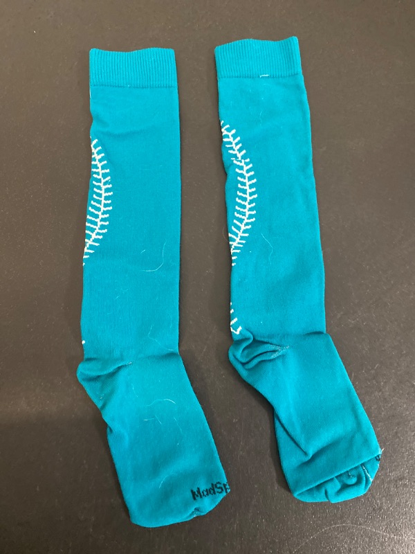 Photo 2 of S MadSportsStuff Softball Socks with Stitches - for Girls or Women - Knee High Length
