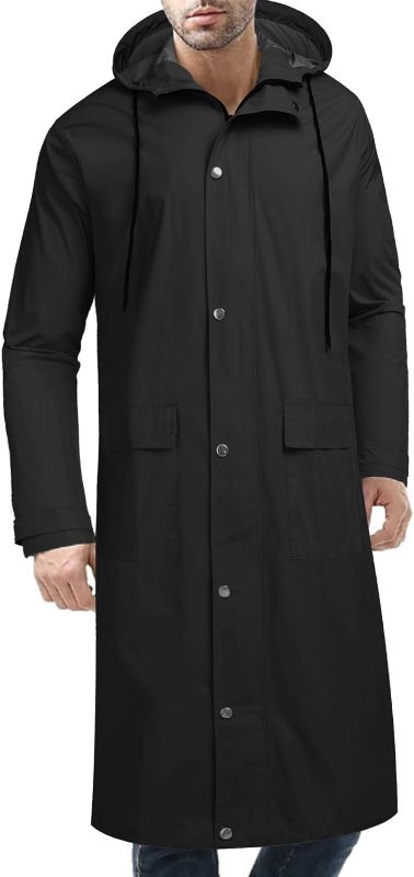 Photo 1 of XL COOFANDY Men's Rain Jacket with Hood Waterproof Lightweight Active Long Raincoat
