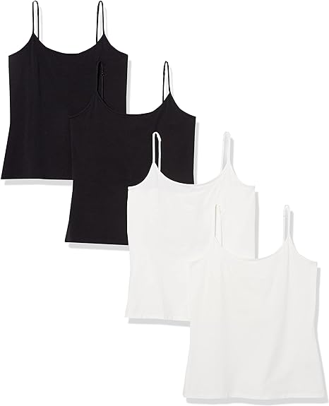 Photo 1 of XL Amazon Essentials Women's Slim-Fit Camisole, Pack of 4
