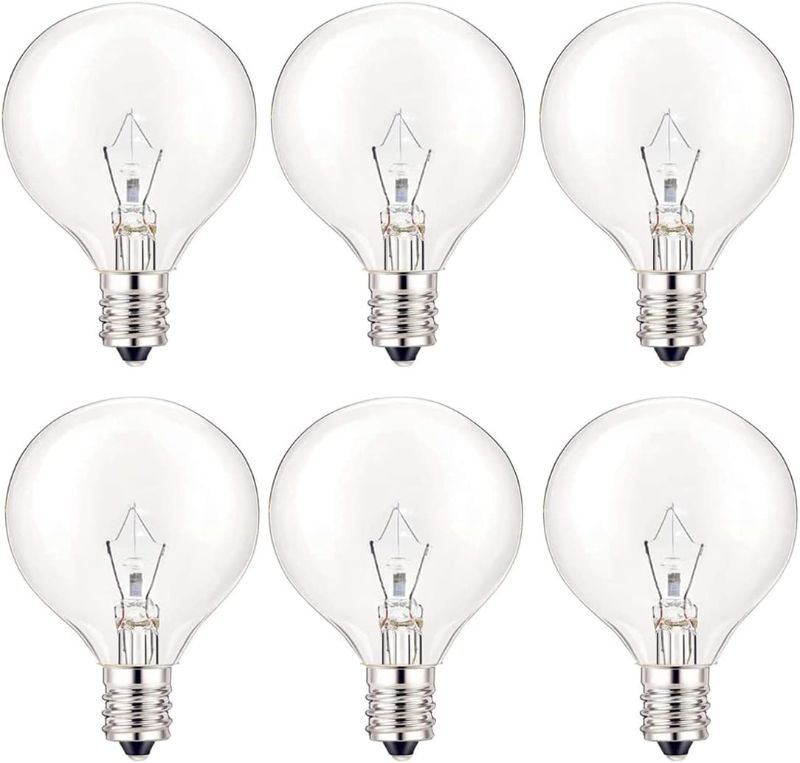 Photo 1 of 12 Pack 20 Watt Light Bulbs for Wax Warmers, Candle Lamps Light Bulbs for Mid-Size Scentsy Warmer and Candle Warmers, Candle lamp e12 Base, Dimmable, Warm White, High Temperature Resistance